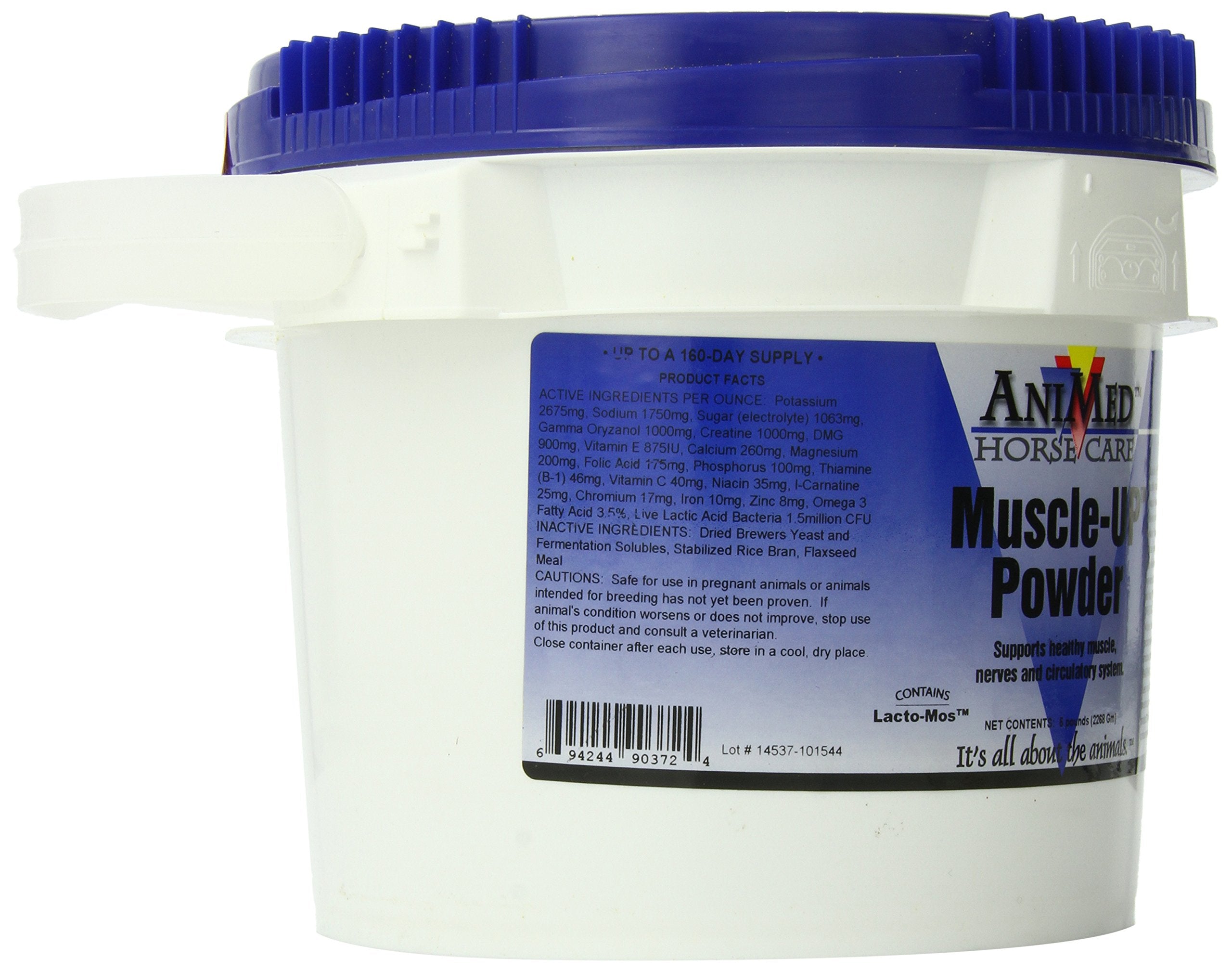 AniMed MuscleUp Powder 5 lb - scoop with powder
