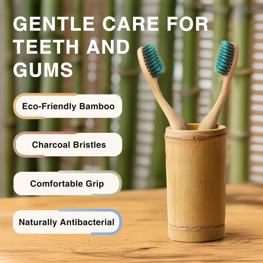 Smooth ergonomic bamboo handle with natural grain