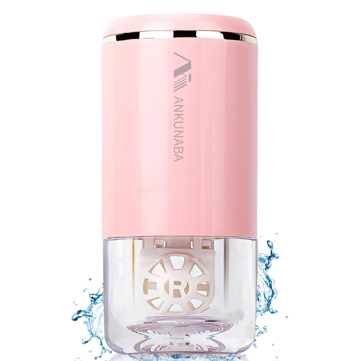 ANKUNABA Pink Portable Contact Lens Cleaner - front view