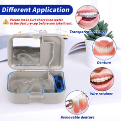 Portable denture cleaning case in ABS/PC material