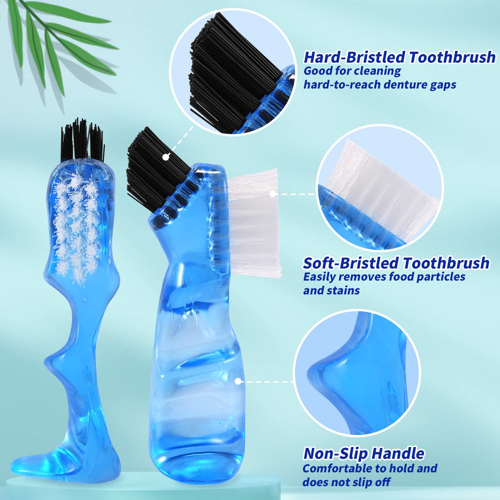 Compact denture storage for travel and office