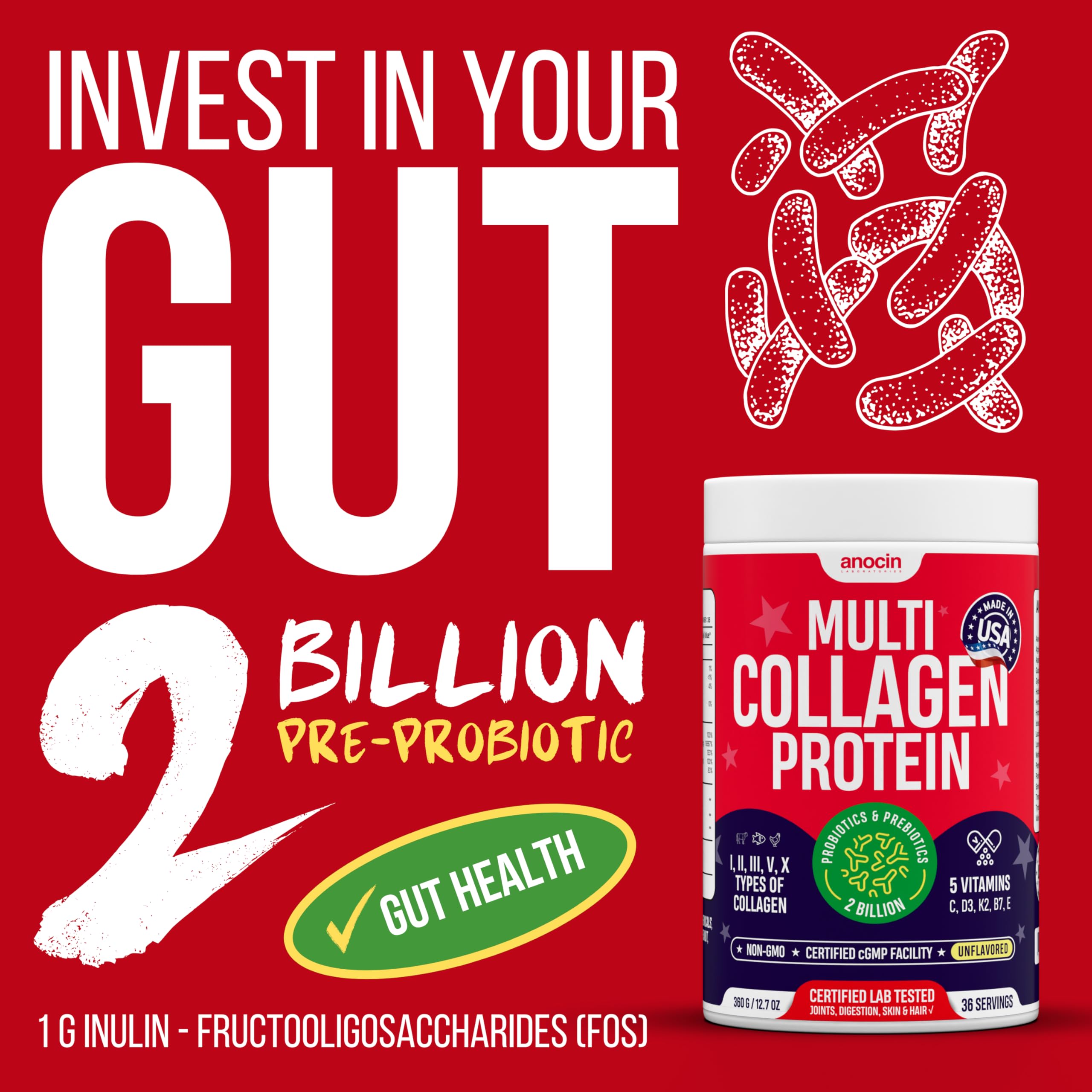 Vitamins and hyaluronic acid ingredients for collagen