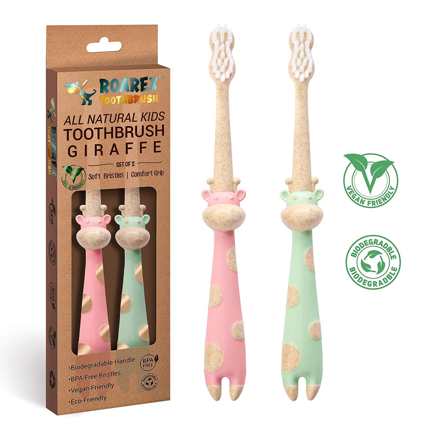 Vegan-friendly kids toothbrush design