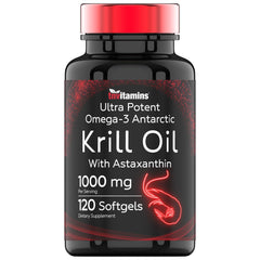 Bottle of Antarctic Krill Oil 1000mg - 120 softgels