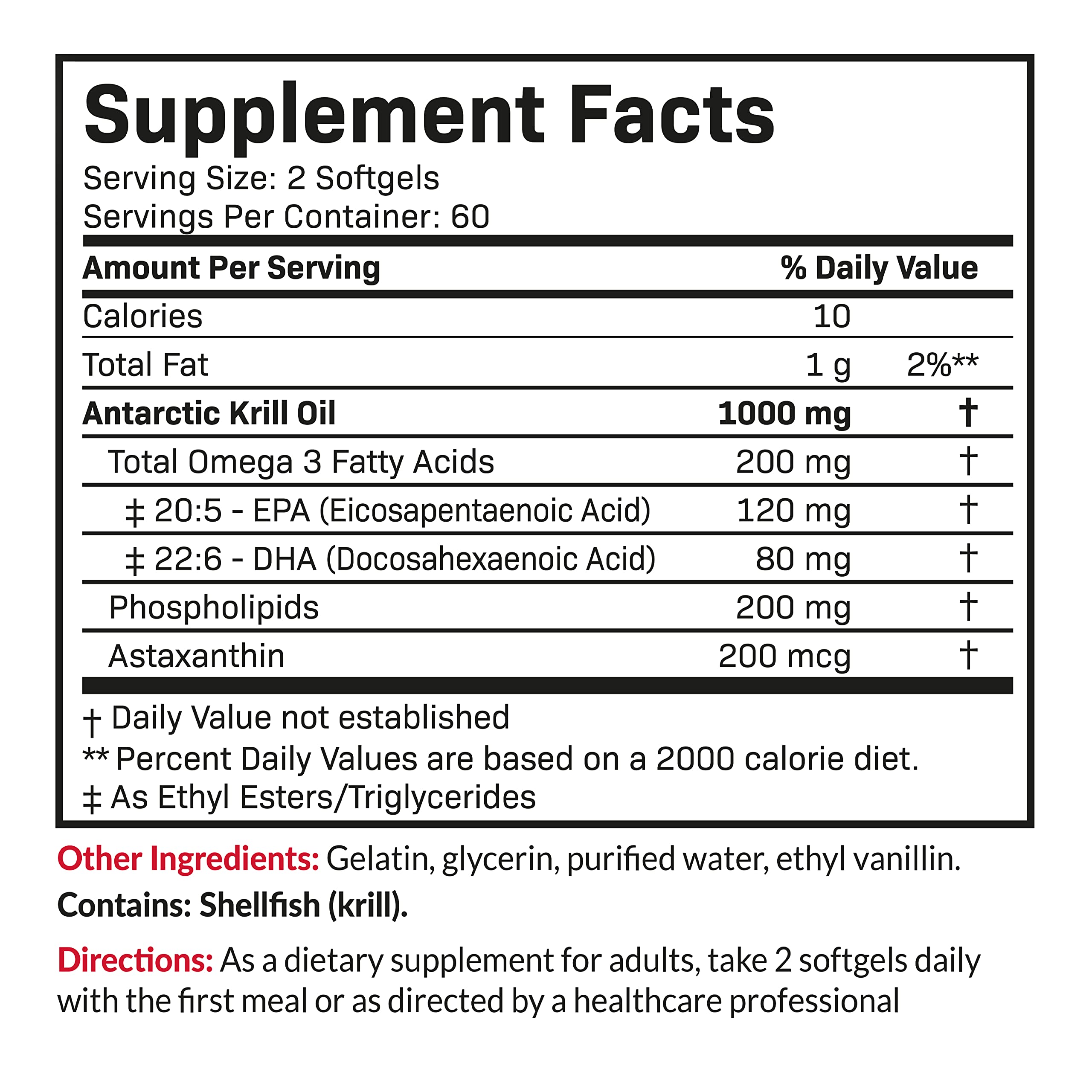 Serving size 120 softgels (60 servings) photo