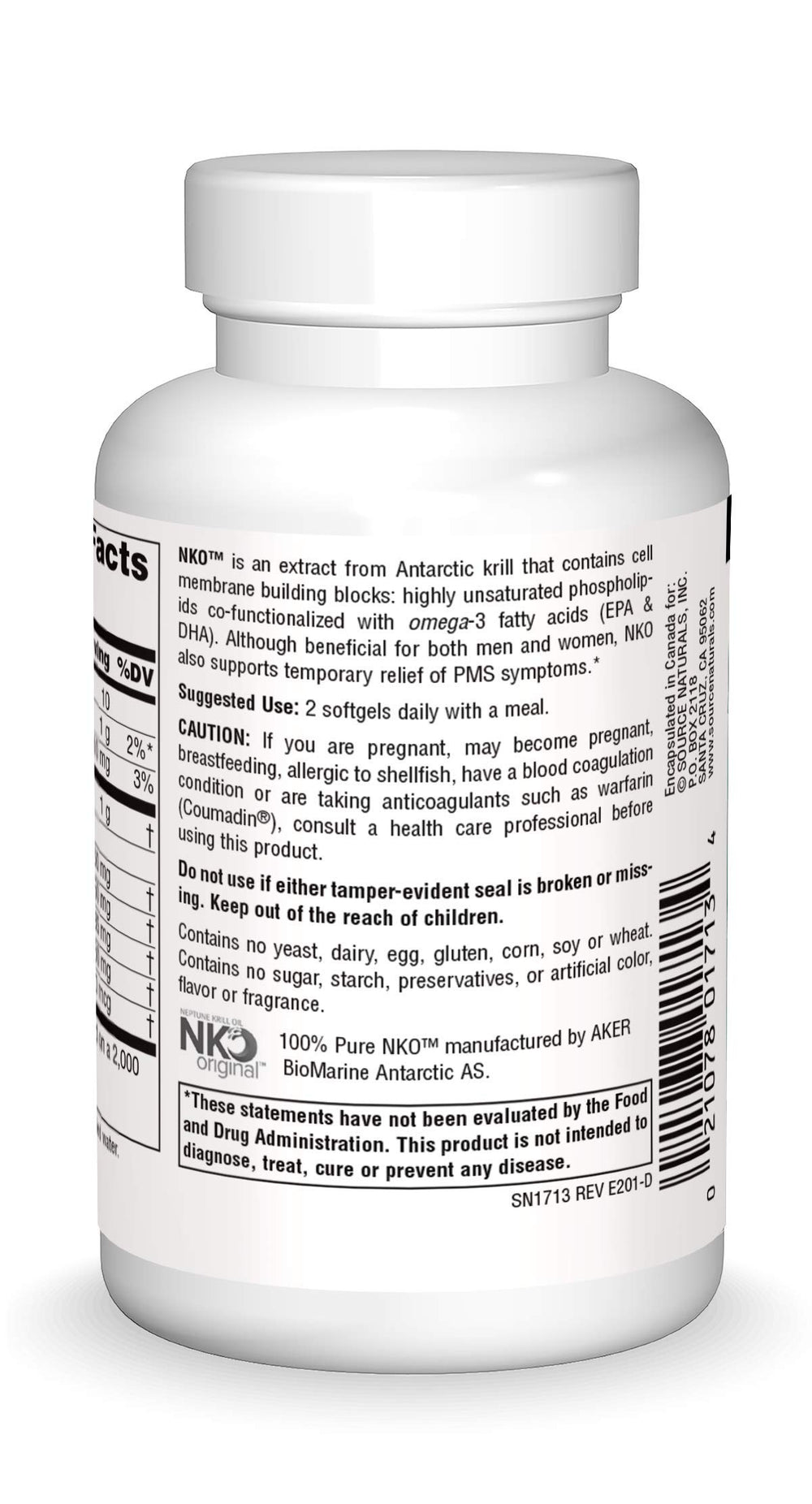Antarctic krill oil extract showing phospholipids and omega-3s