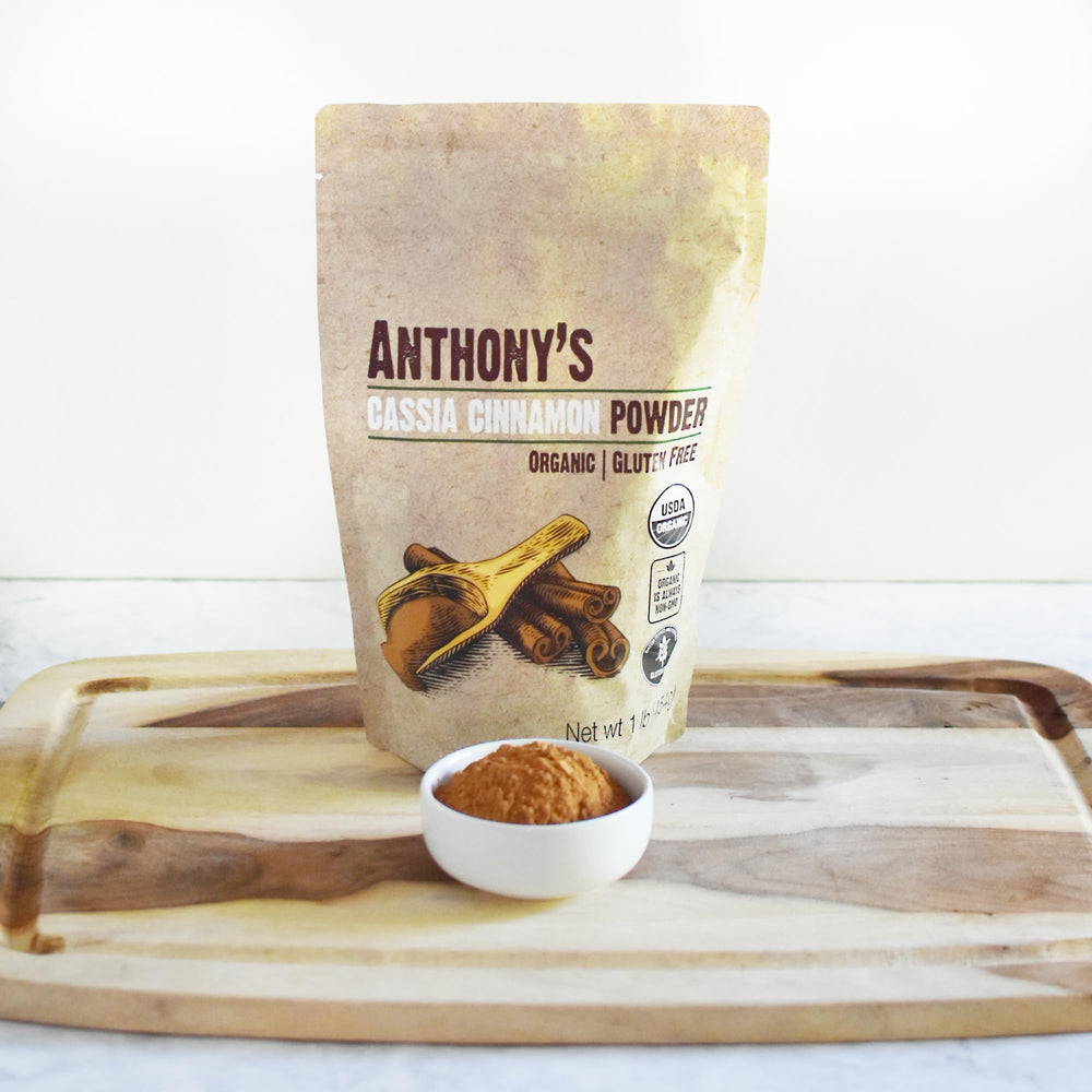 Packaging of Anthony's Organic Cassia Cinnamon Powder