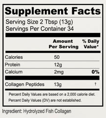 Close-up of bottle for Anthonys hydrolyzed marine collagen peptides unflavored 1 lb