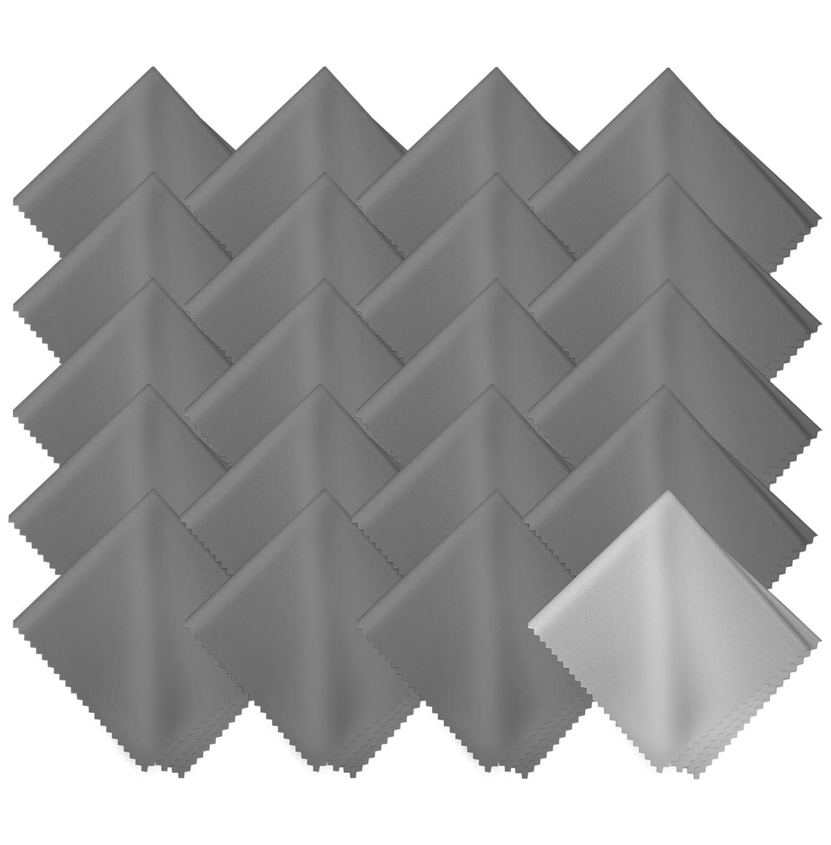 4-pack microfiber cleaning cloths with one anti-fog wipe