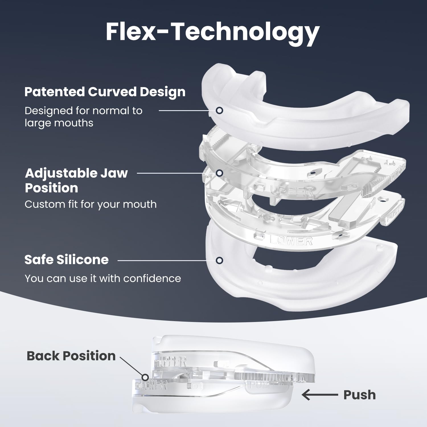 Mouth guard ready for use with protective case