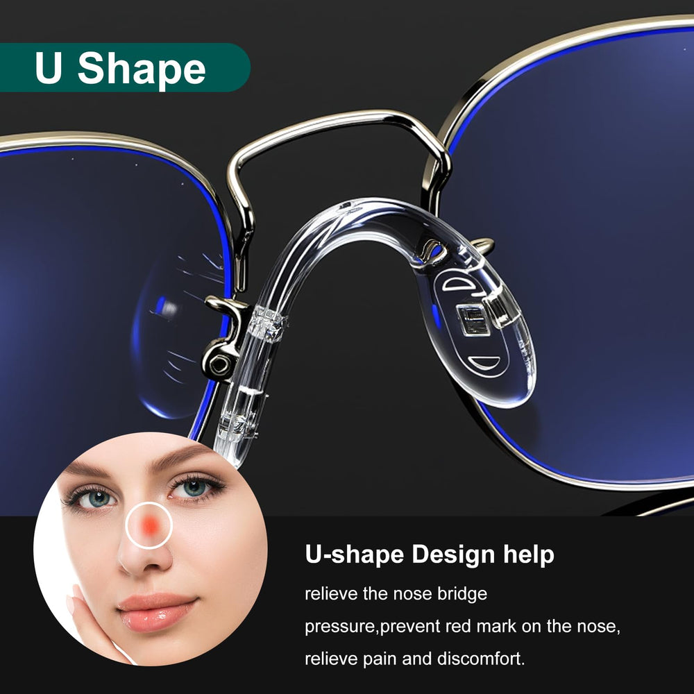 Non-slip replacement silicone nose pads for eyewear with easy screwdriver installation