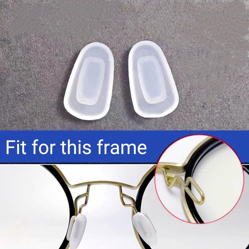 Anti-slip nose pads on glasses for secure fit