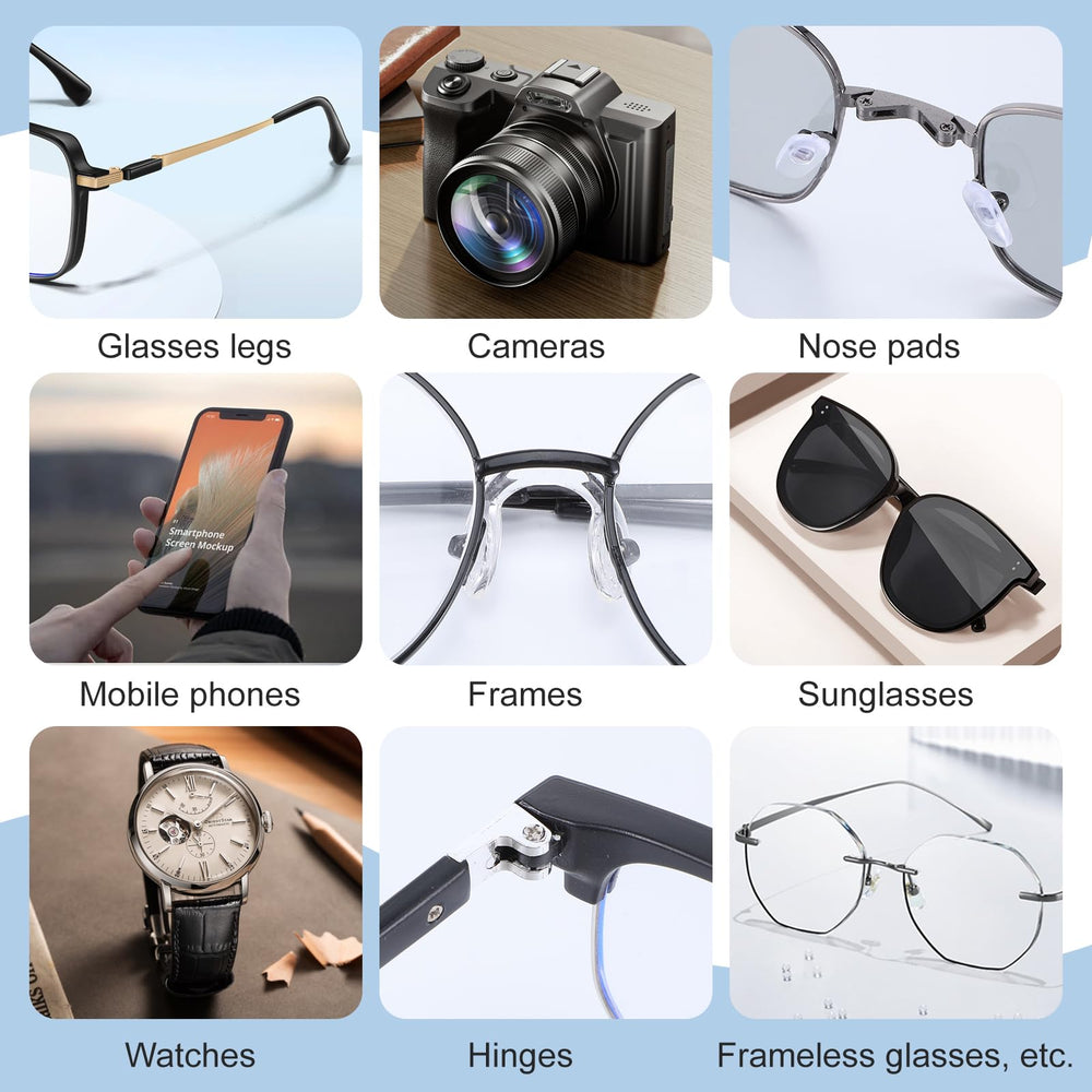 Anti-slip pads and glasses cleaning cloth