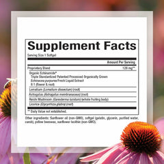 Close-up of Natural Factors Anti-V Formula bottle label