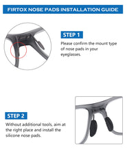Glasses with nose pads providing anti-slip support