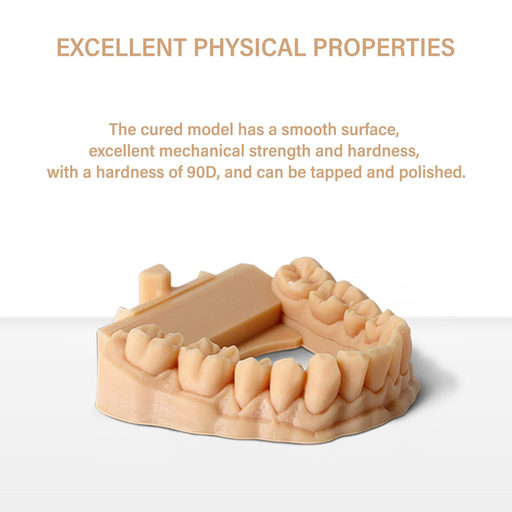 Close-up showing 90D hardness of Antinsky resin model