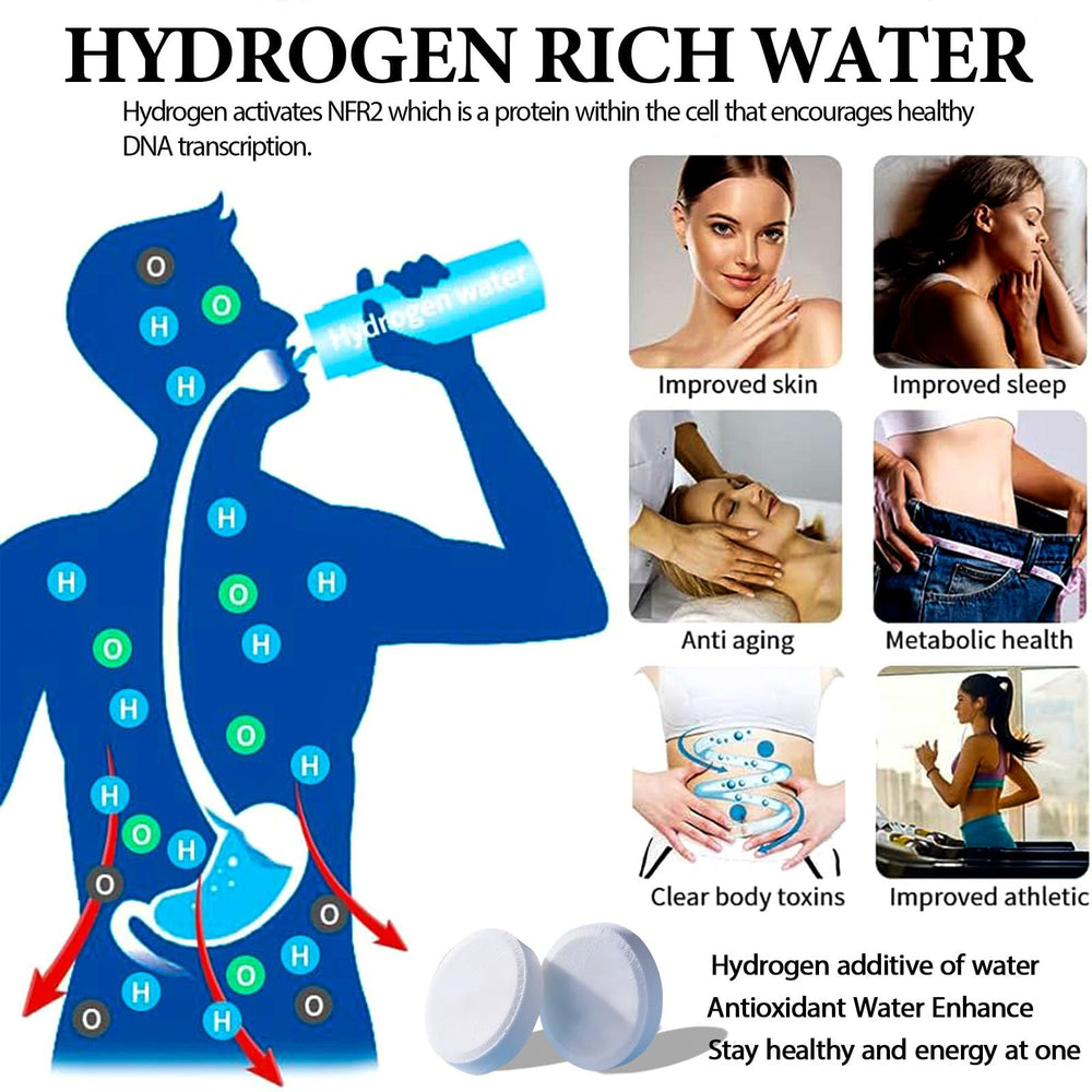 Antioxidant rich hydrogen water tablet for energy and vitality