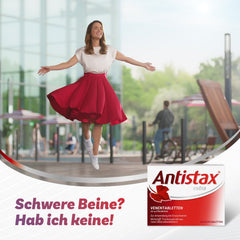 Back view of Antistax Extra Strength 90 Tablets bottle showing label