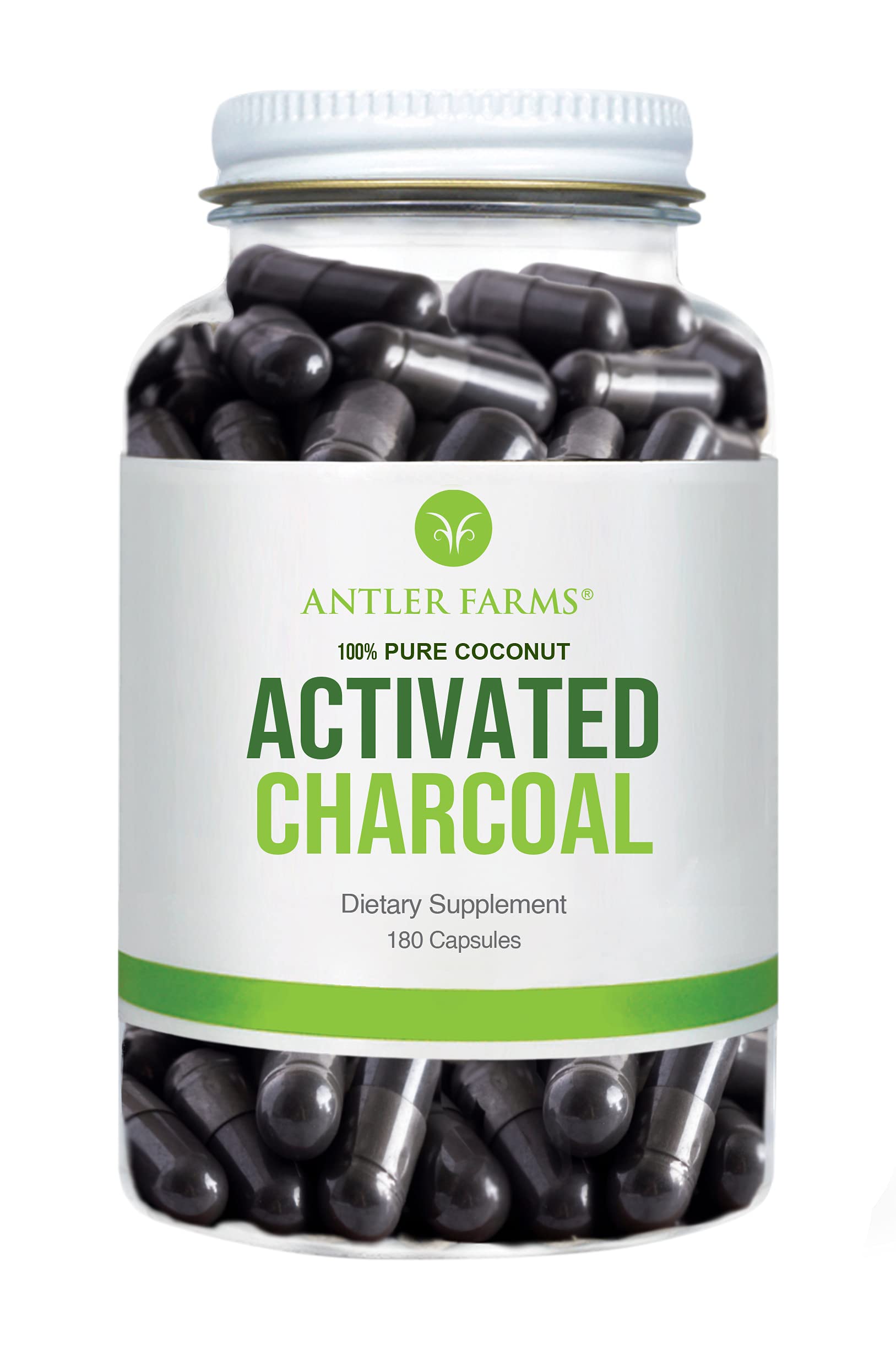 Antler Farms Coconut Activated Charcoal bottle front