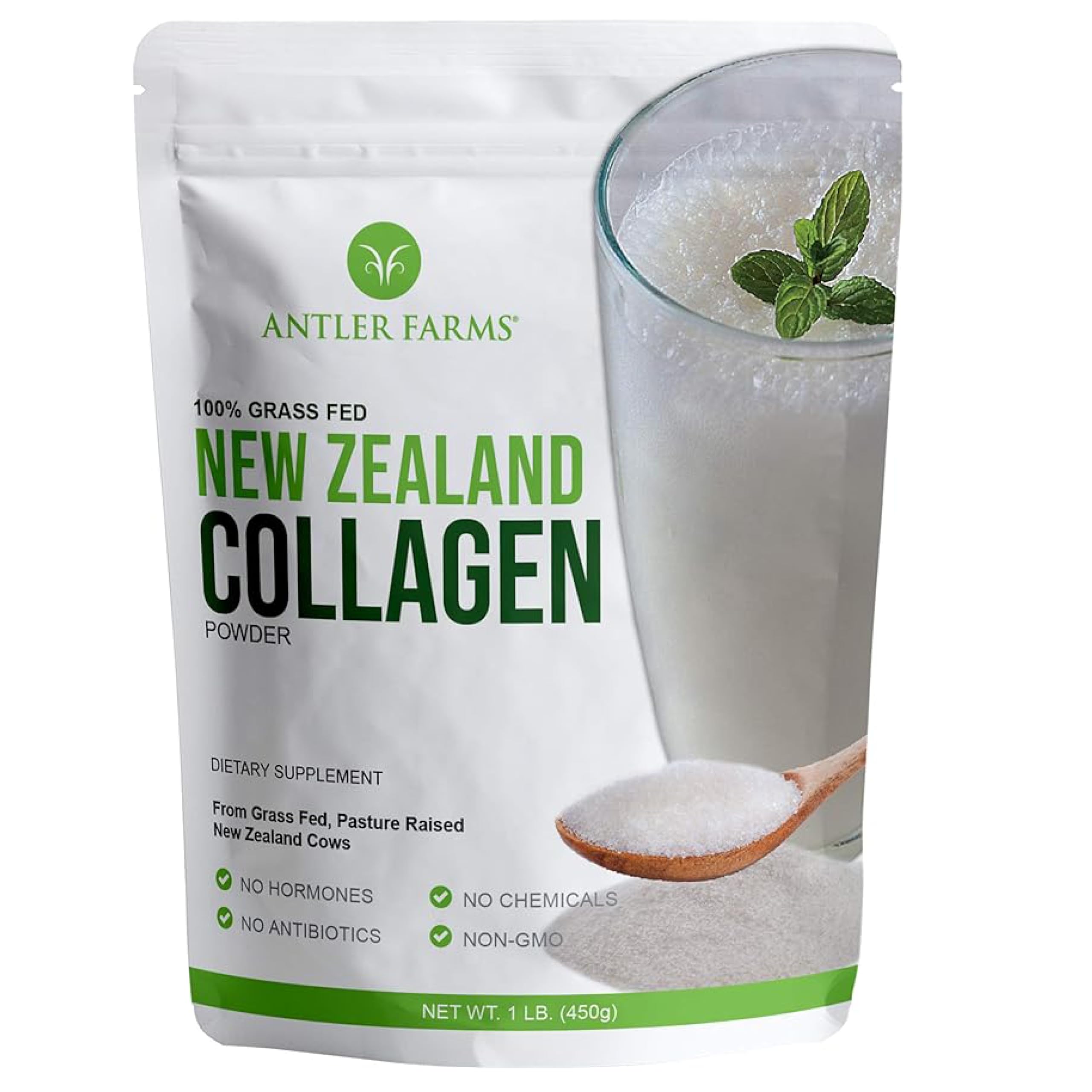 Antler Farms New Zealand Collagen Powder 1 lb Grass-Fed - grass pastures