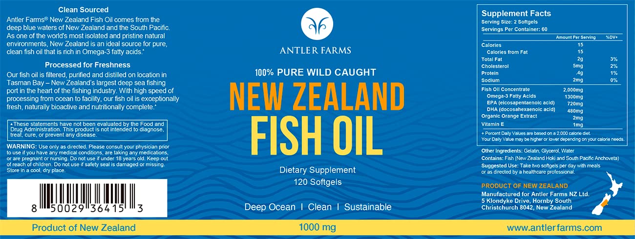 Deep ocean pristine waters, source of New Zealand fish oil