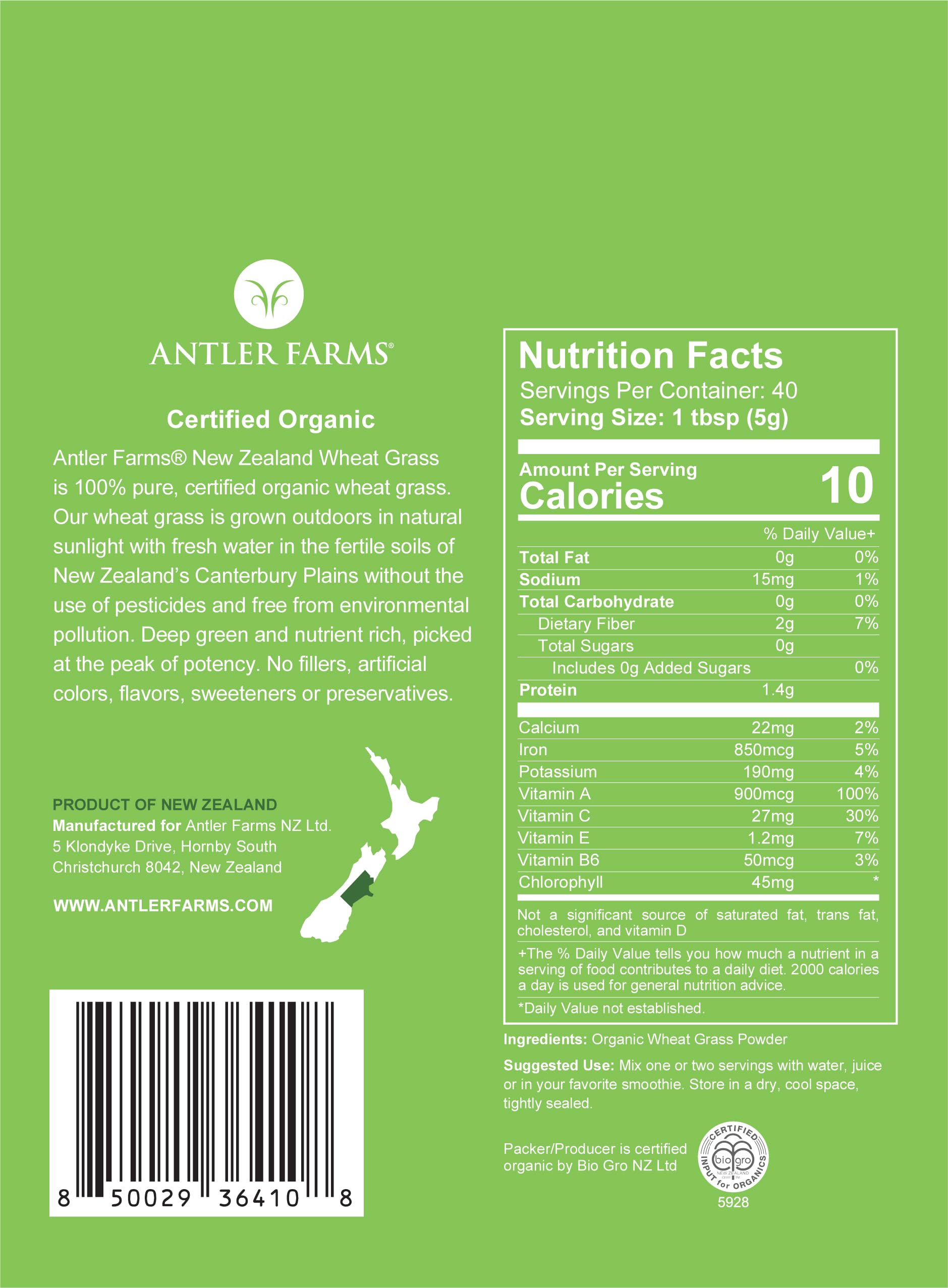 Close-up of vibrant green wheatgrass powder texture