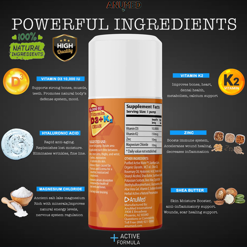 Ingredients highlight: Magnesium, Hyaluronic Acid, Vitamin E