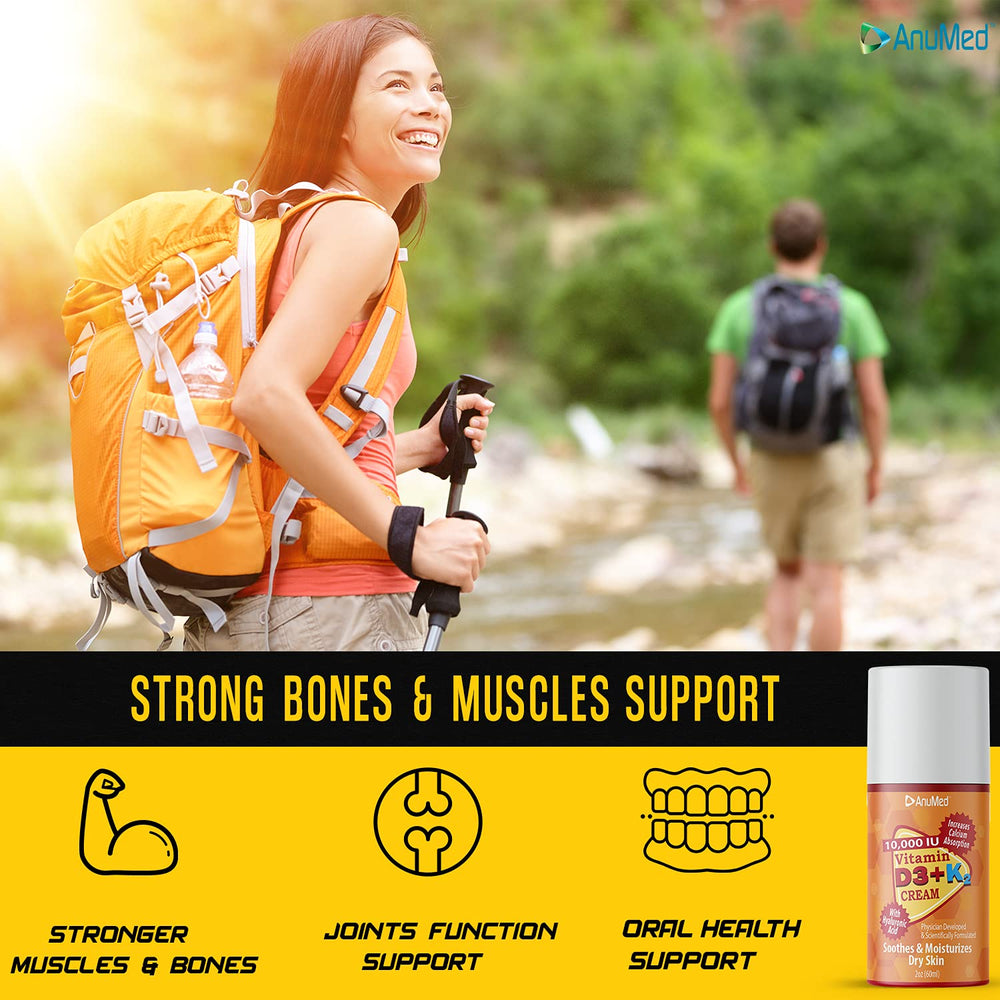 Travel-size 1.8oz ANUMED D3 + K2 Cream packaging