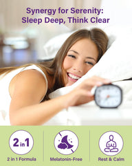 Graphic illustration of L-Theanine and Apigenin synergy for sleep support