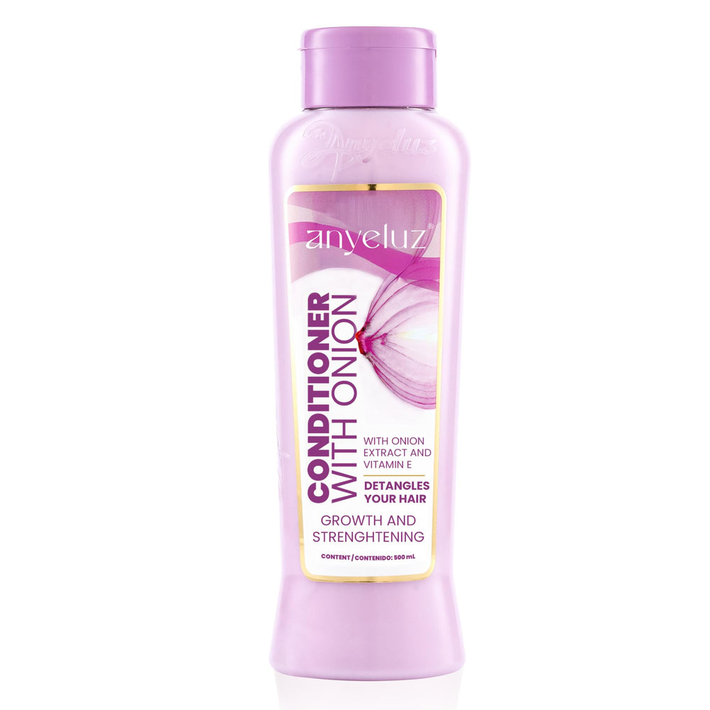 ANYELUZ Onion Conditioner bottle on a clean white surface