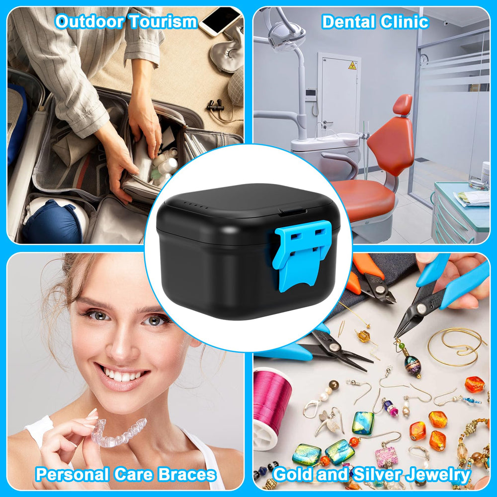 Denture case is dishwasher-safe and easy to clean