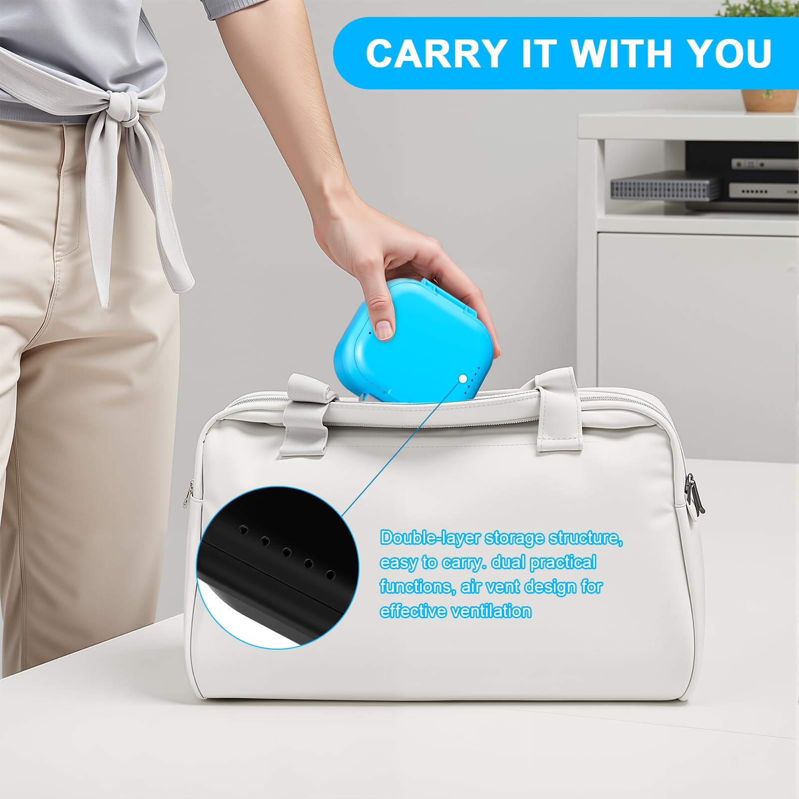 Inside view showing detachable soaking basket