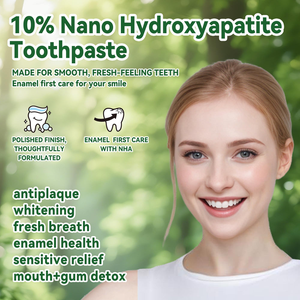 Enamel remineralization and whitening illustration on product label