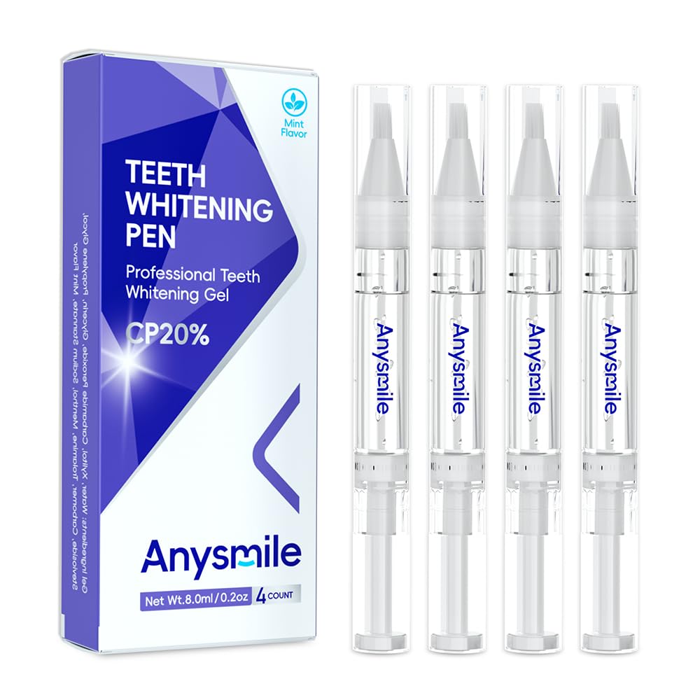 Four Anysmile whitening pens (2ml each) in pack