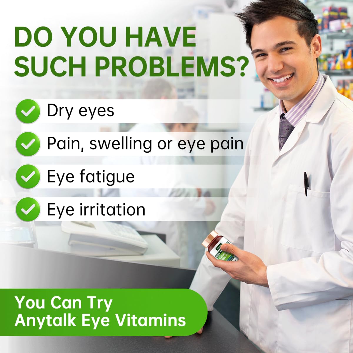 Graphic illustrating eye health and macular pigment support