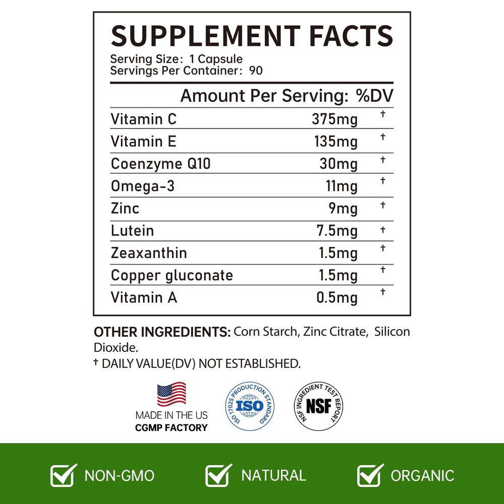 Close-up of key nutrients: lutein and zeaxanthin