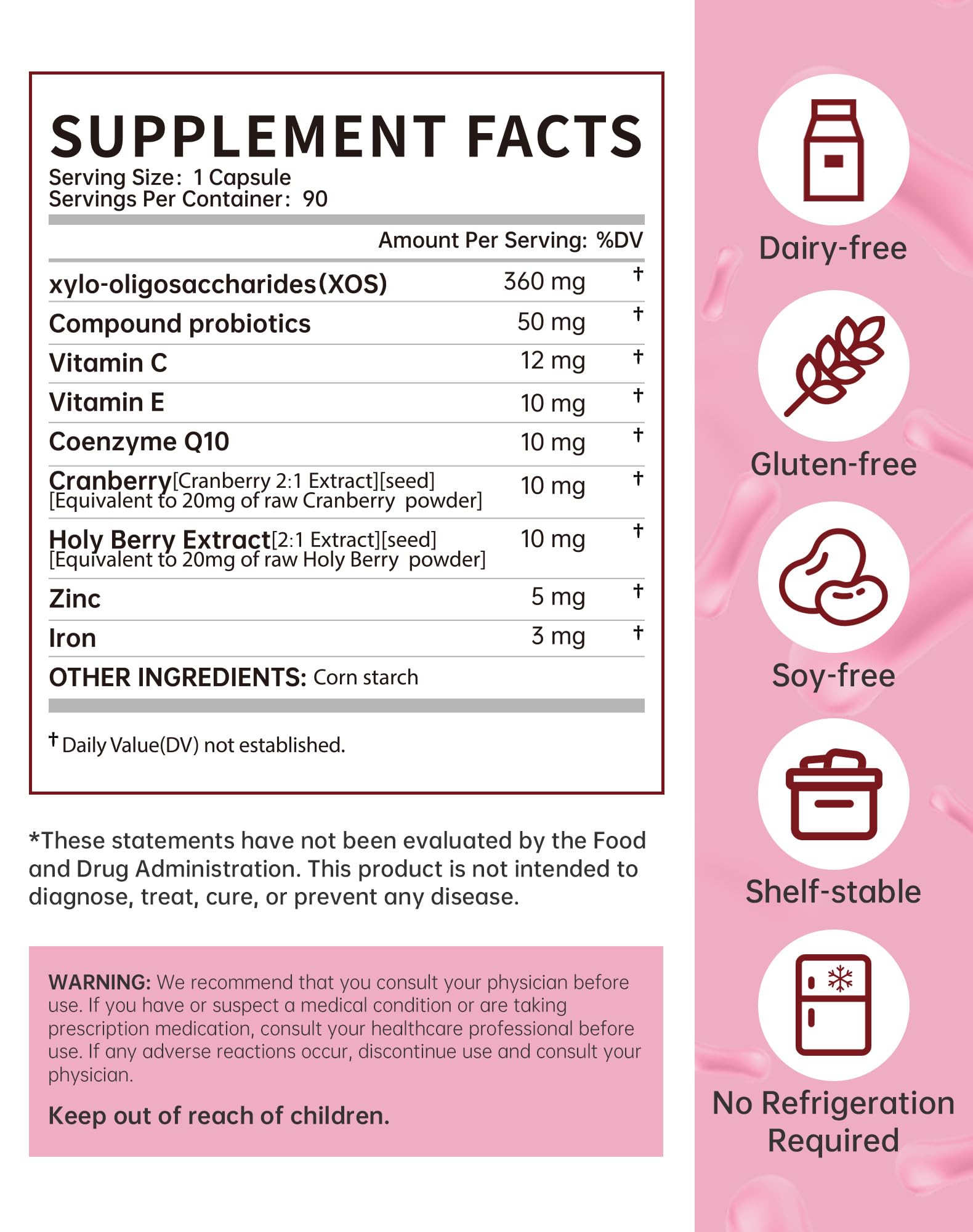 Package highlighting vaginal pH balance and odor control