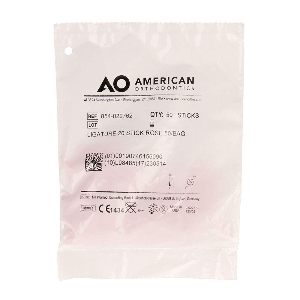 Rose color non-latex elastic ligatures