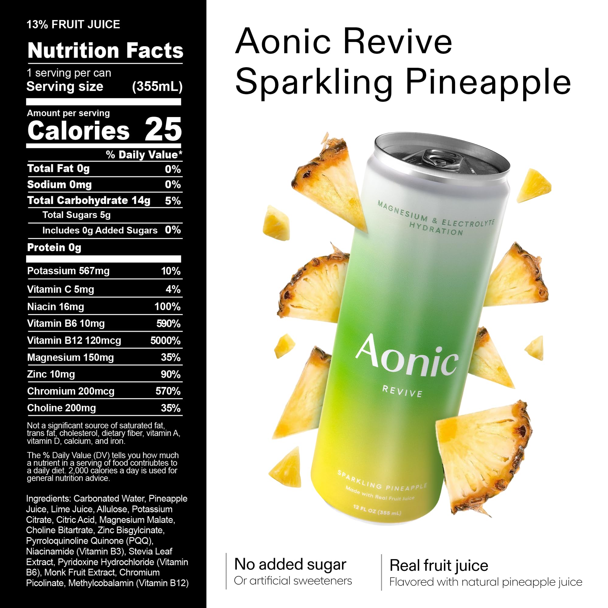 AONIC Revive 12oz pack display for convenient on-the-go electrolyte refreshment.