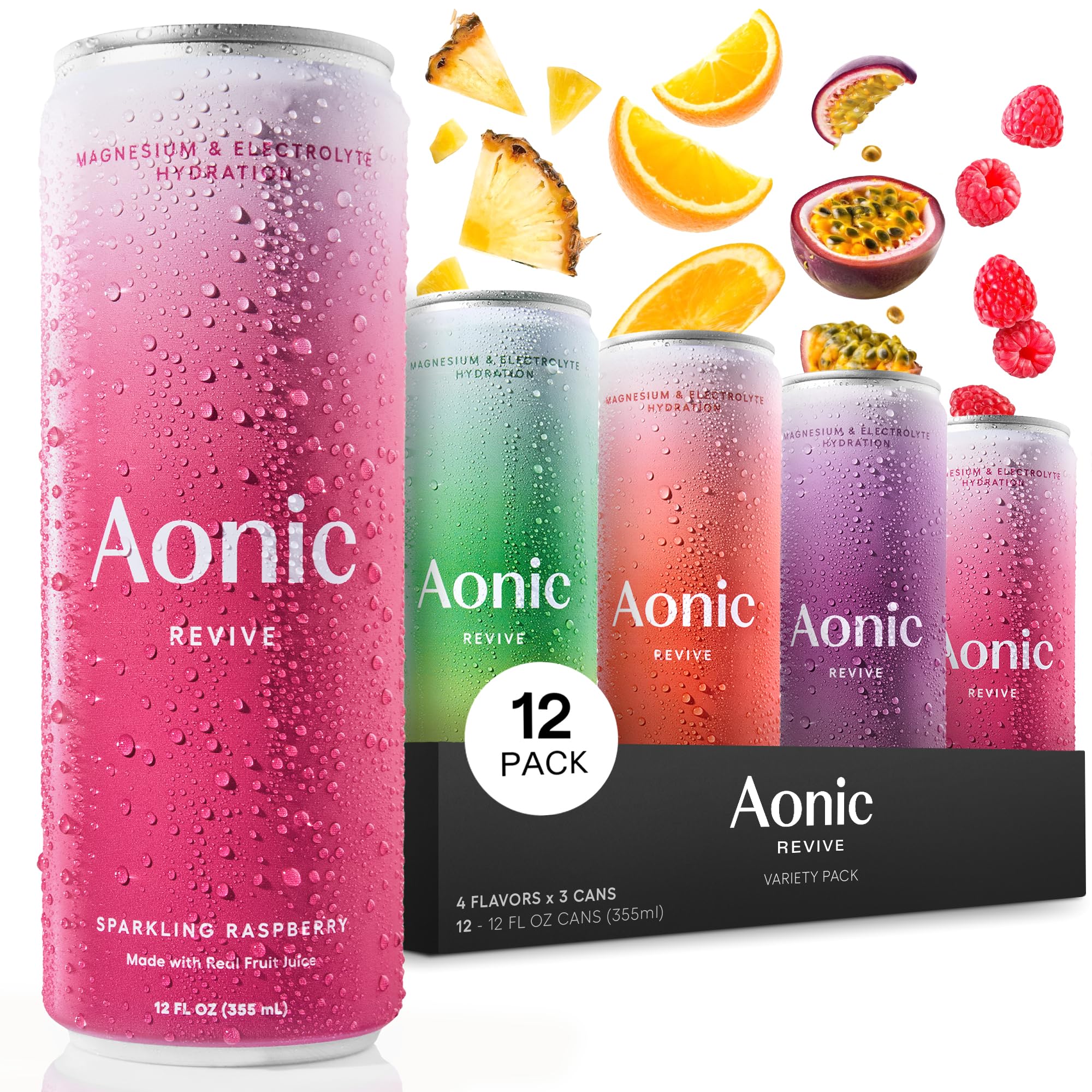 Aonic Revive bottle Pineapple shows crisp pineapple flavor and magnesium-powered hydration potential