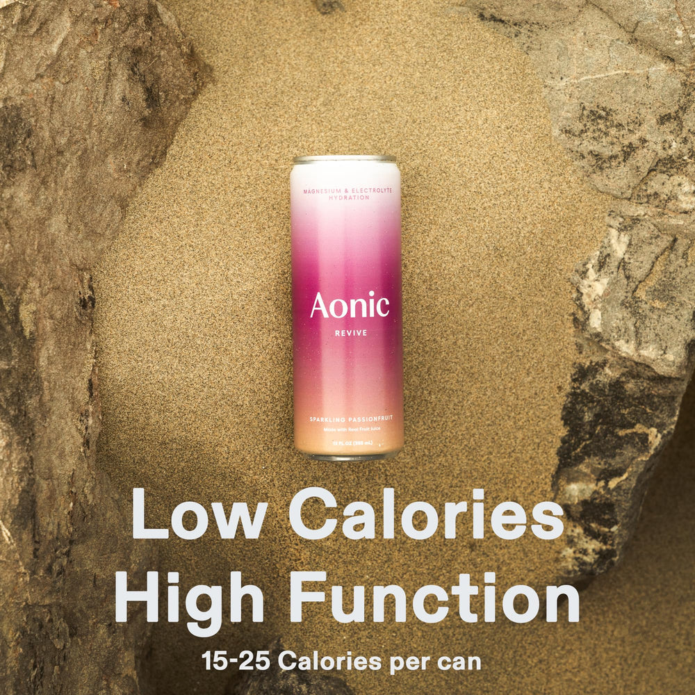 AONIC Revive stored in the fridge ready for workouts and breaks.