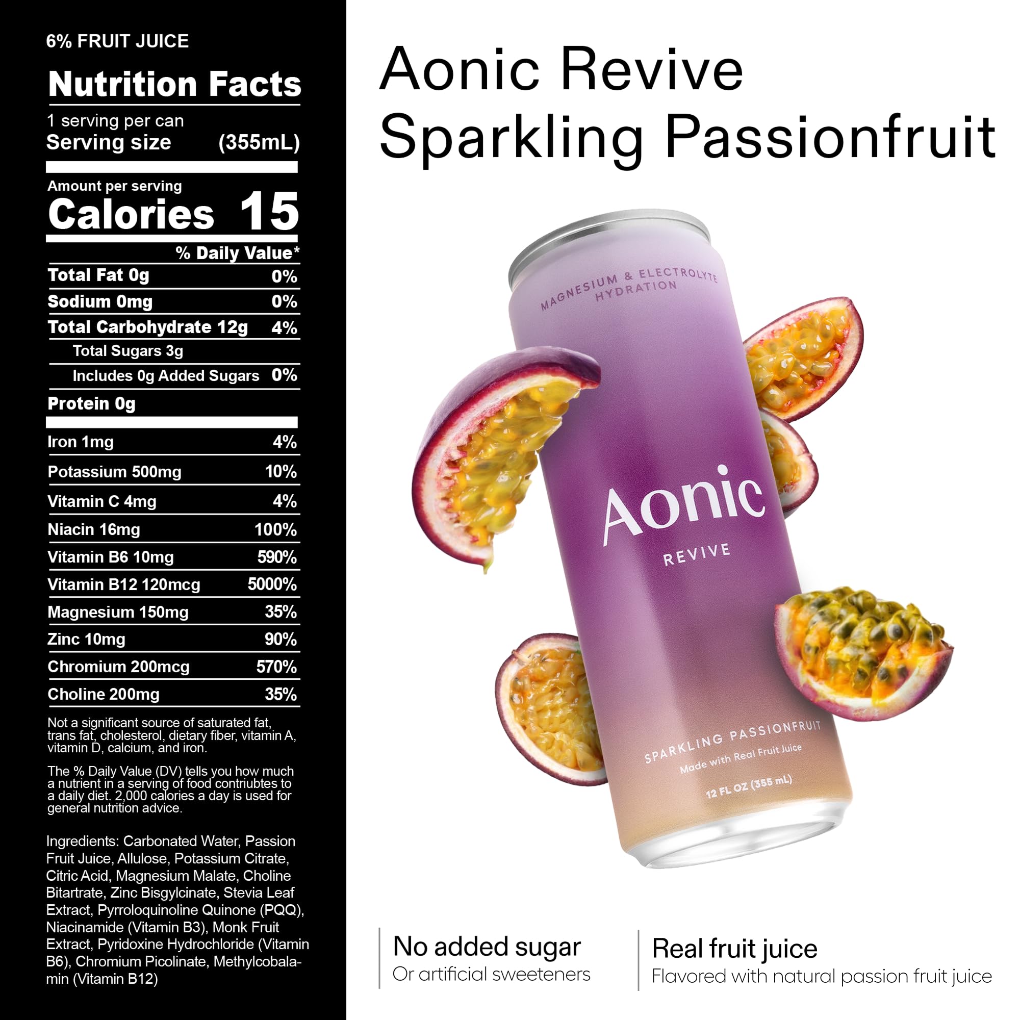 AONIC Revive pour illustrates fizzy, ready-to-drink hydration on the go.
