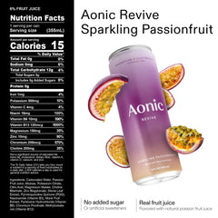AONIC Revive pour illustrates fizzy, ready-to-drink hydration on the go.