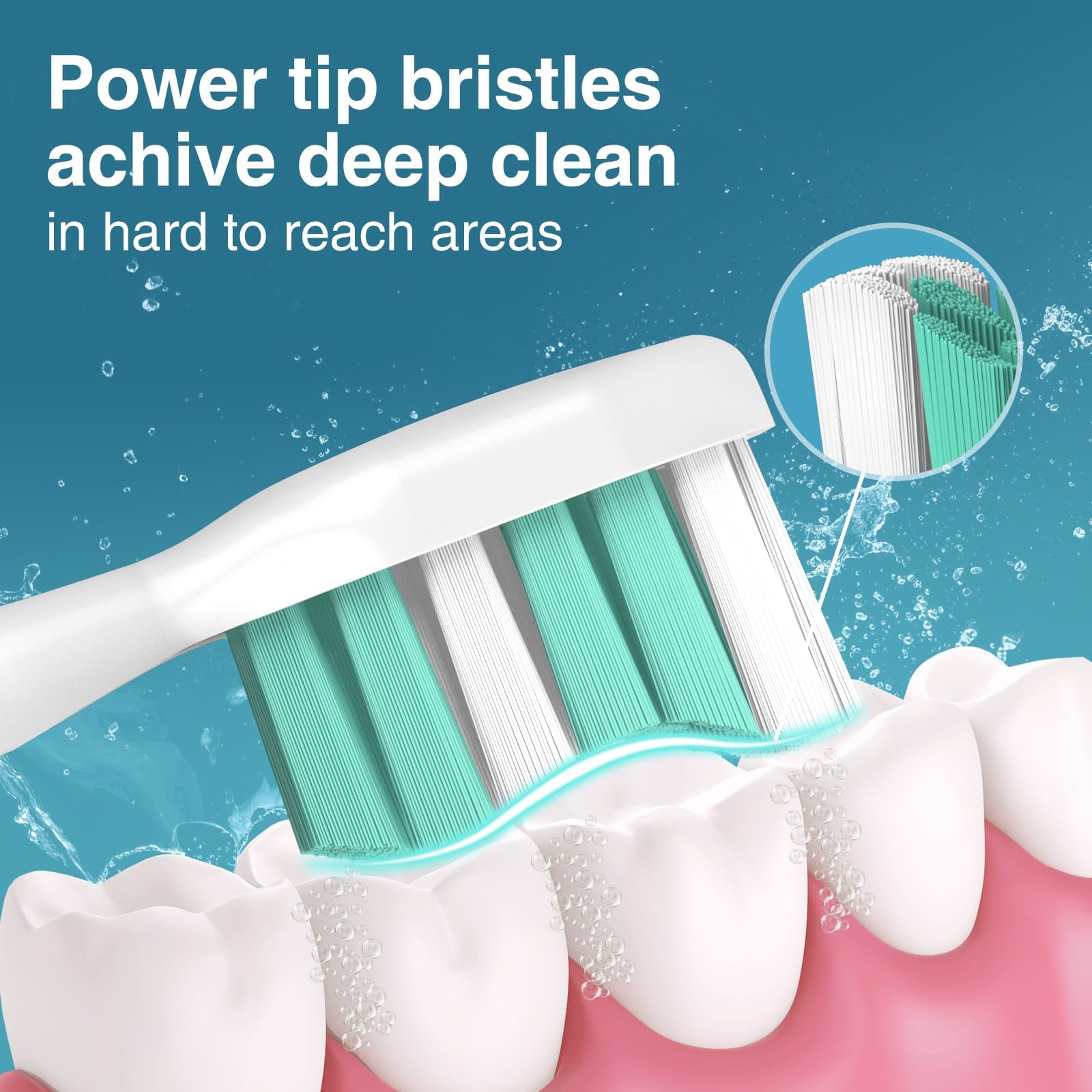 US Dupont nylon bristles in Aoremon replacement heads