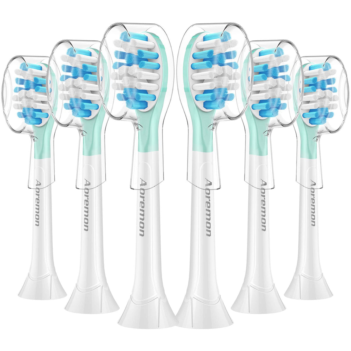 Aoremon replacement brush heads for Philips Sonicare C3 Premium Plaque Control - white, 6 count