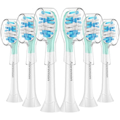 Aoremon replacement brush heads for Philips Sonicare C3 Premium Plaque Control - white, 6 count