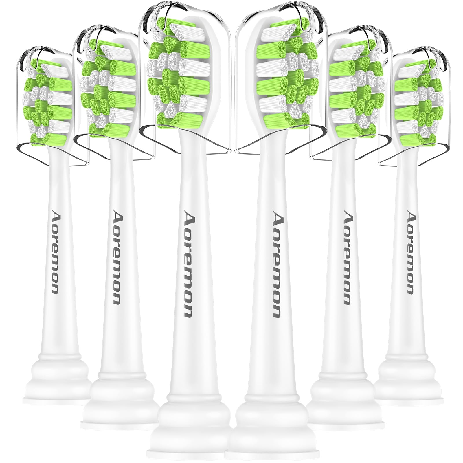 Aoremon replacement heads for Philips Sonicare DiamondClean 6-pack in white