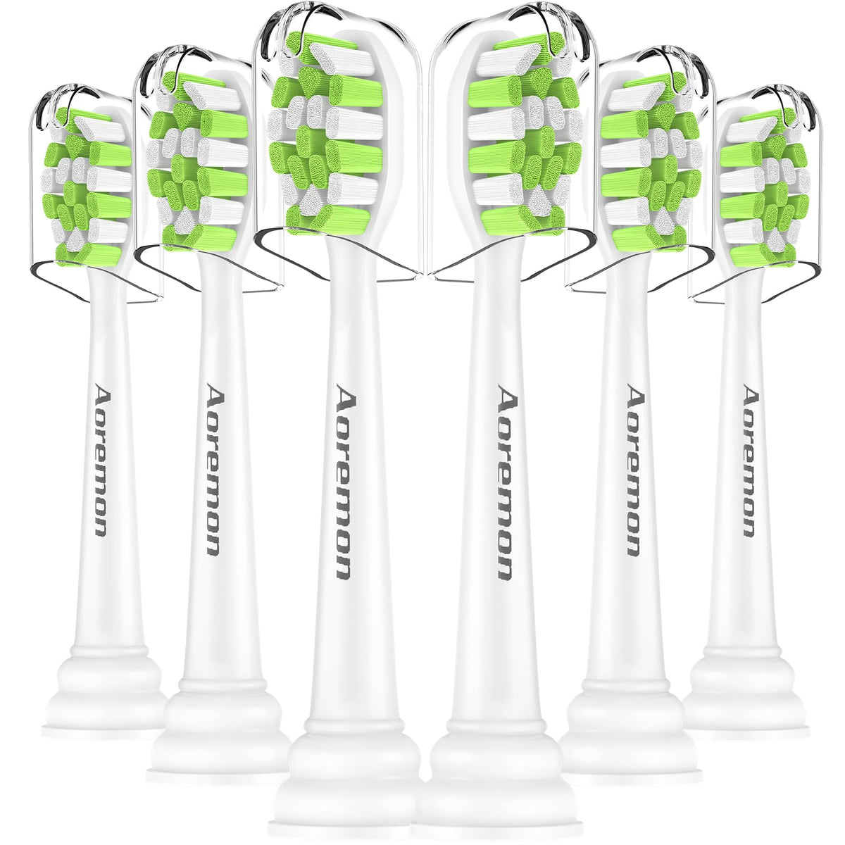 Aoremon replacement heads for Philips Sonicare DiamondClean 6-pack in white