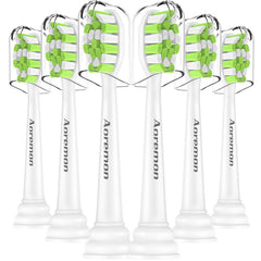 Aoremon replacement heads for Philips Sonicare DiamondClean 6-pack in white