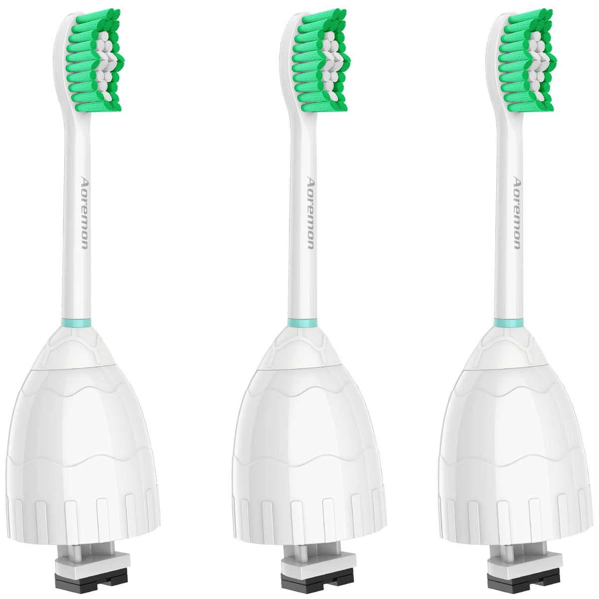 Aoremon Philips Sonicare replacement heads green 8-pack - front view